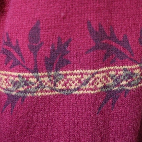 Dries Van Noten Vintage Red Wool Long Duster Cardigan Sweater Coat LG Bohemian - Picture 8 of 16